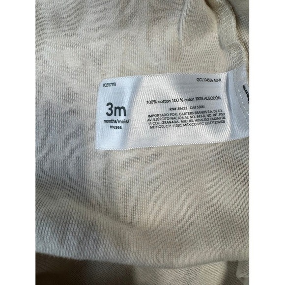 Carters Baby Pajamas Footed Sleeper 2 Way Zipper Bunny‎ Print 3 Months - Picture 7 of 7